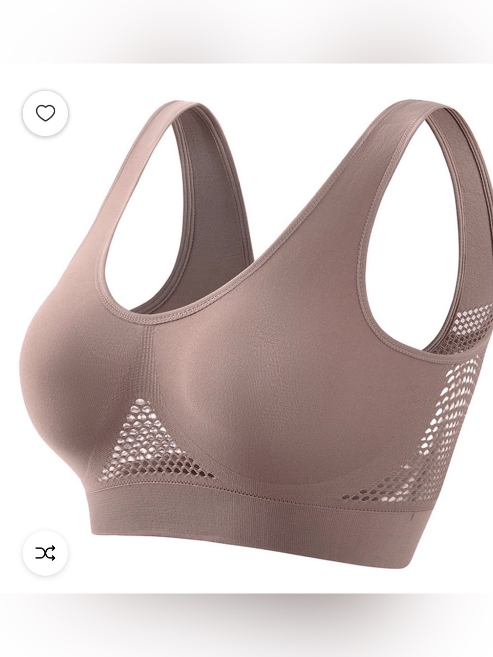 Seamless Mesh Sports Bra - Mauve